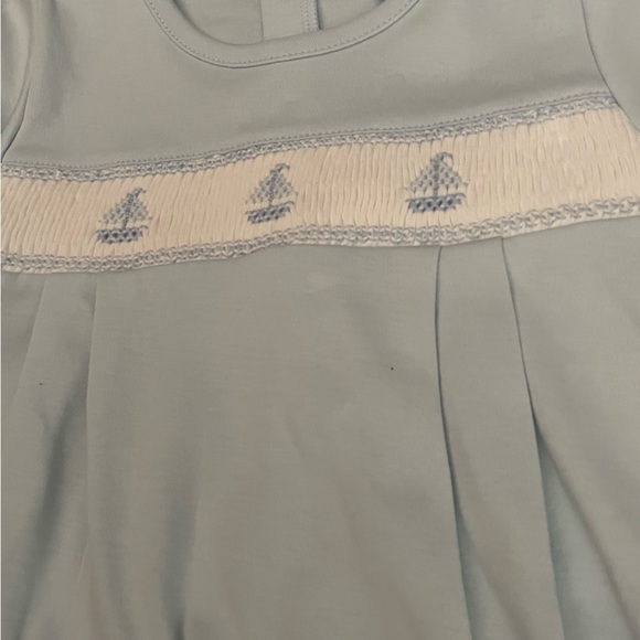 Nellapima Boys Smocked day gown blue sailboats 3-6 - Picture 4 of 7